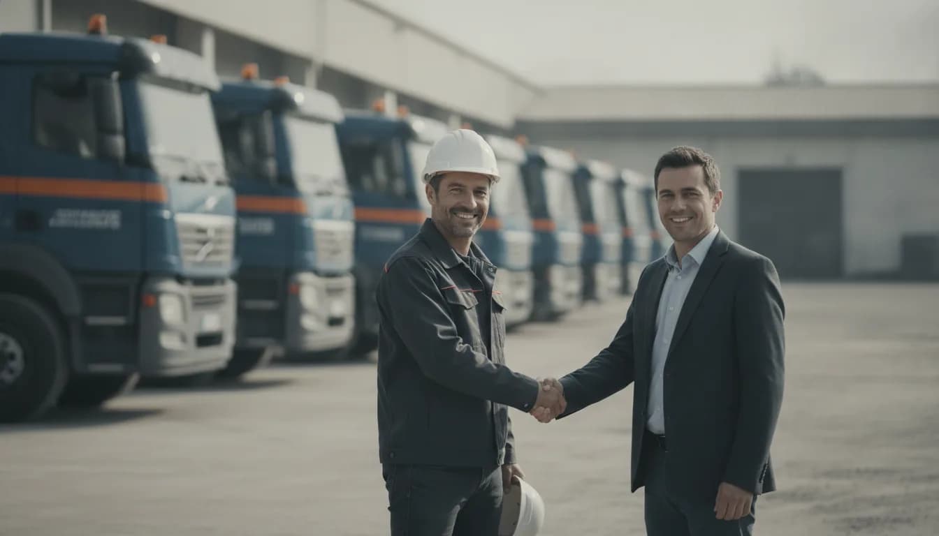 Centrale à béton et professionnels du BTP sur site de production