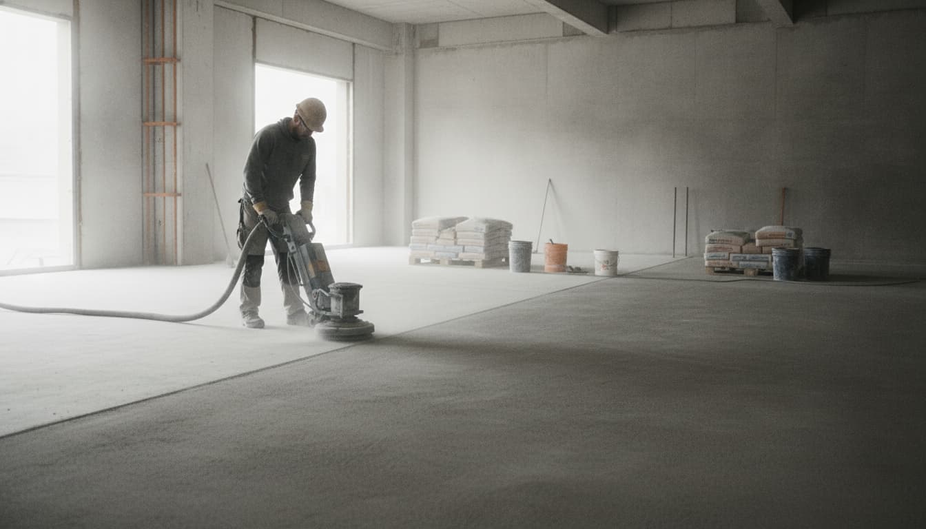Préparation de la surface du béton