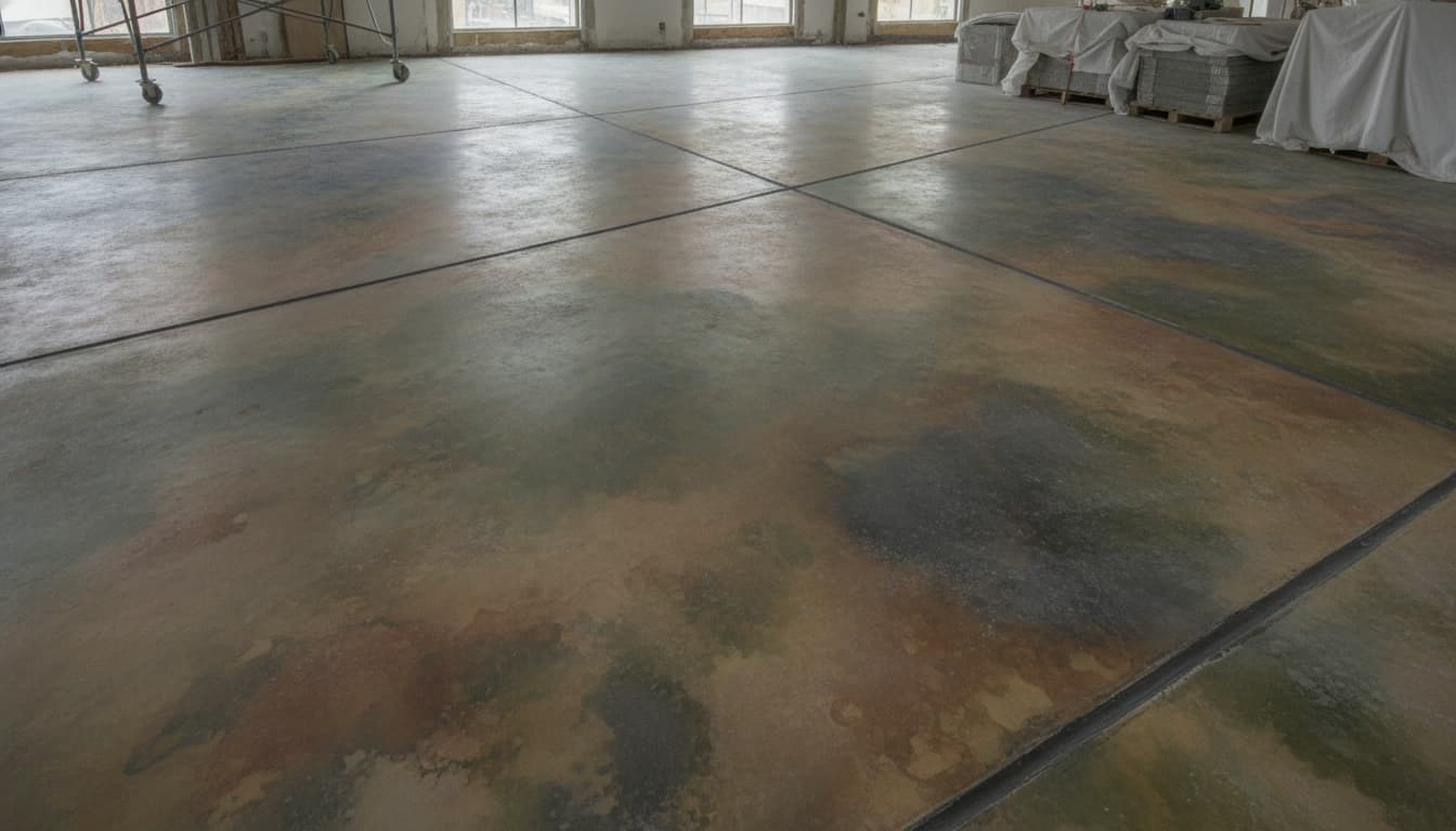 Béton teinté - l'art de la coloration par attaque à l'acide
