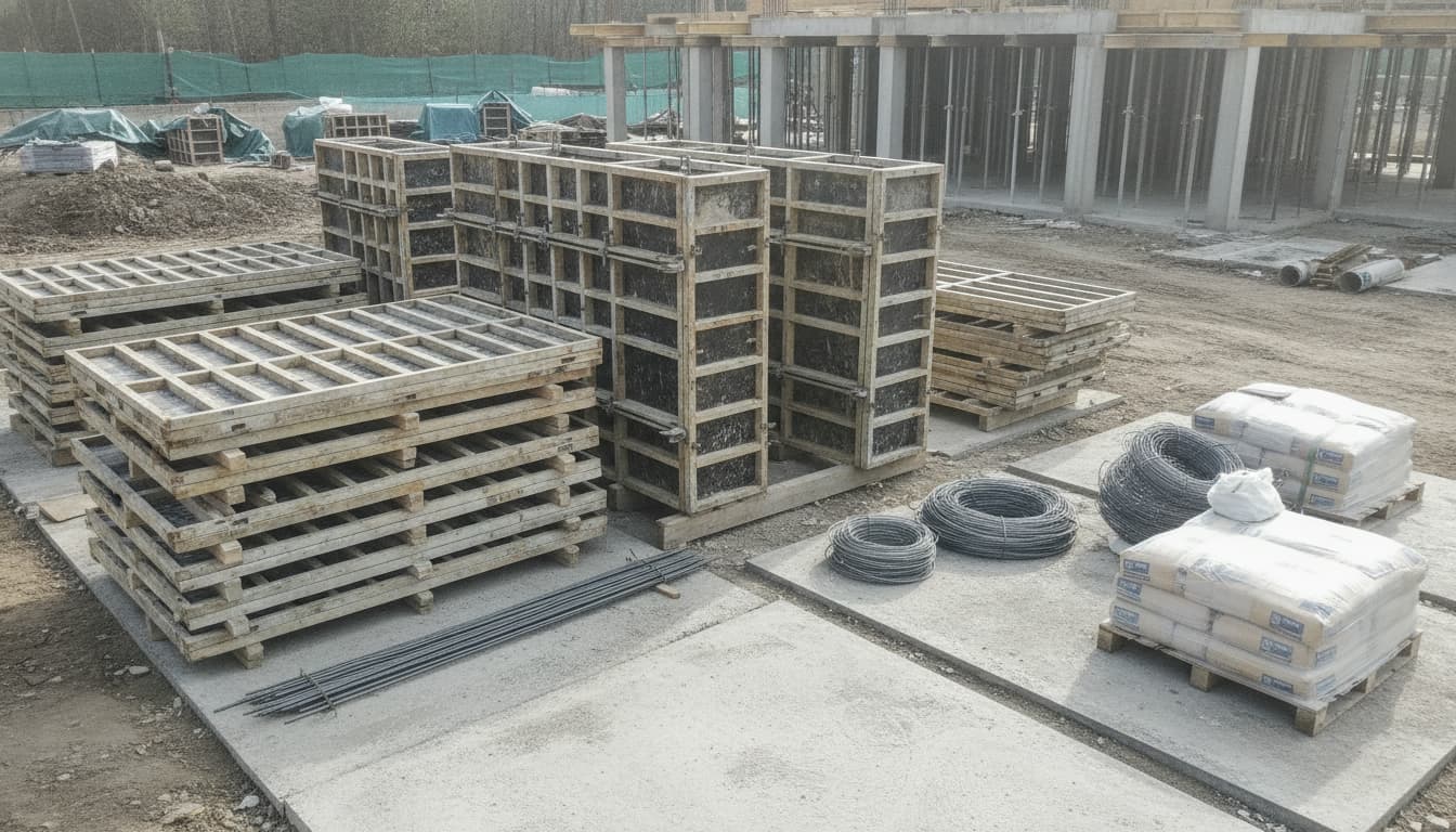 Coffrages et fournitures pour le béton