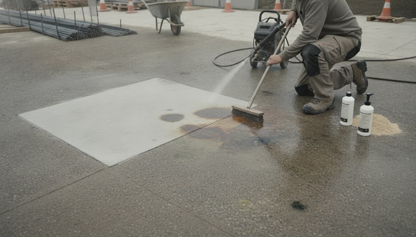 Comment éliminer les taches sur le béton ?