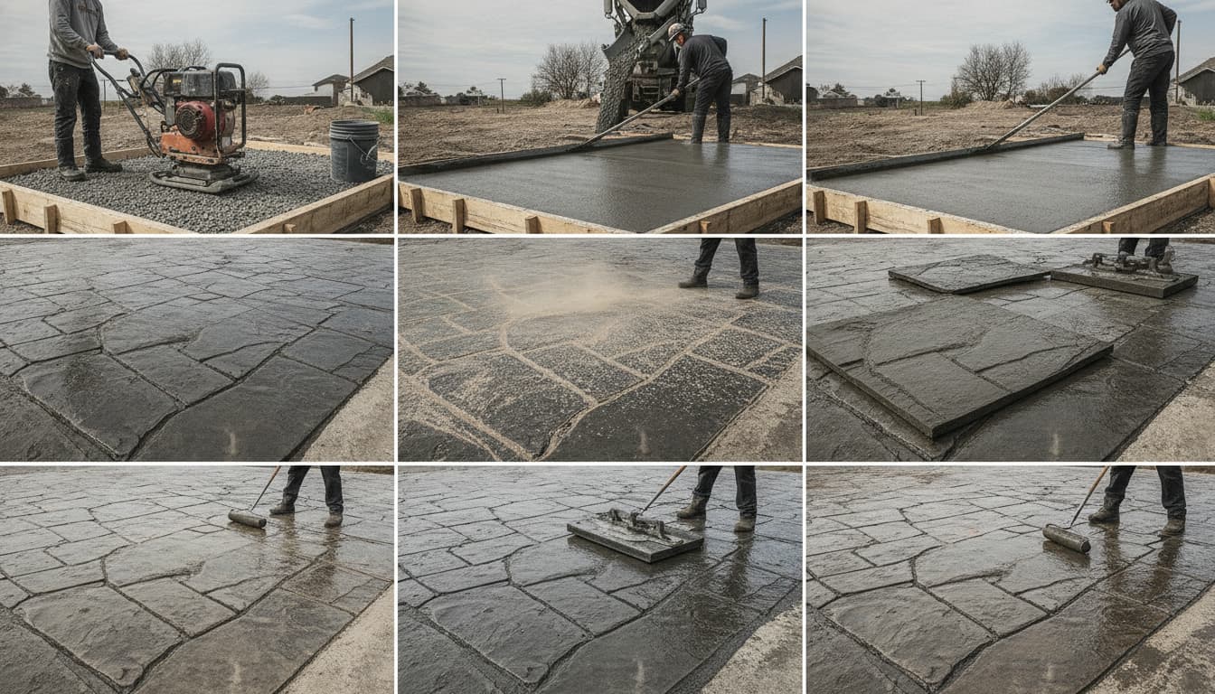Comment faire du béton estampé en ardoise qui ressemble à de la vraie pierre ?