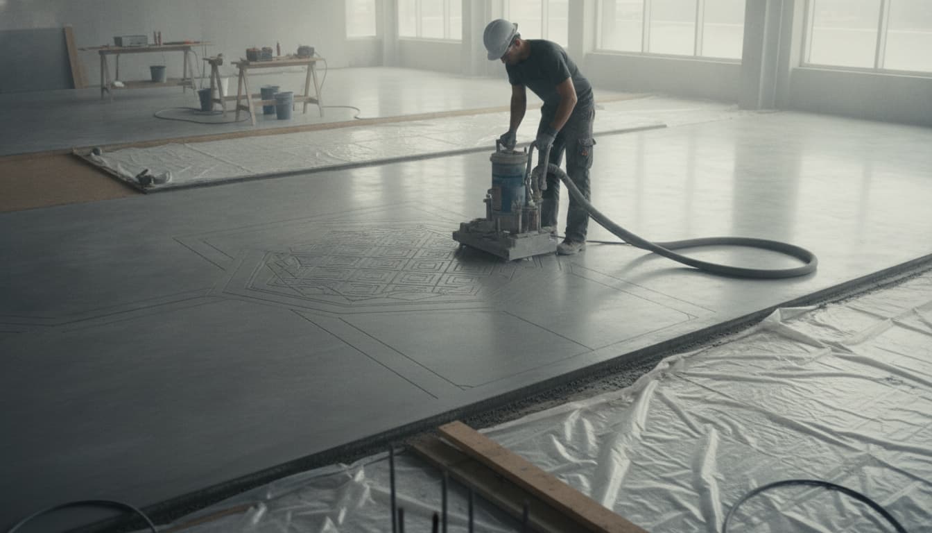 La gravure sur béton transforme le béton existant