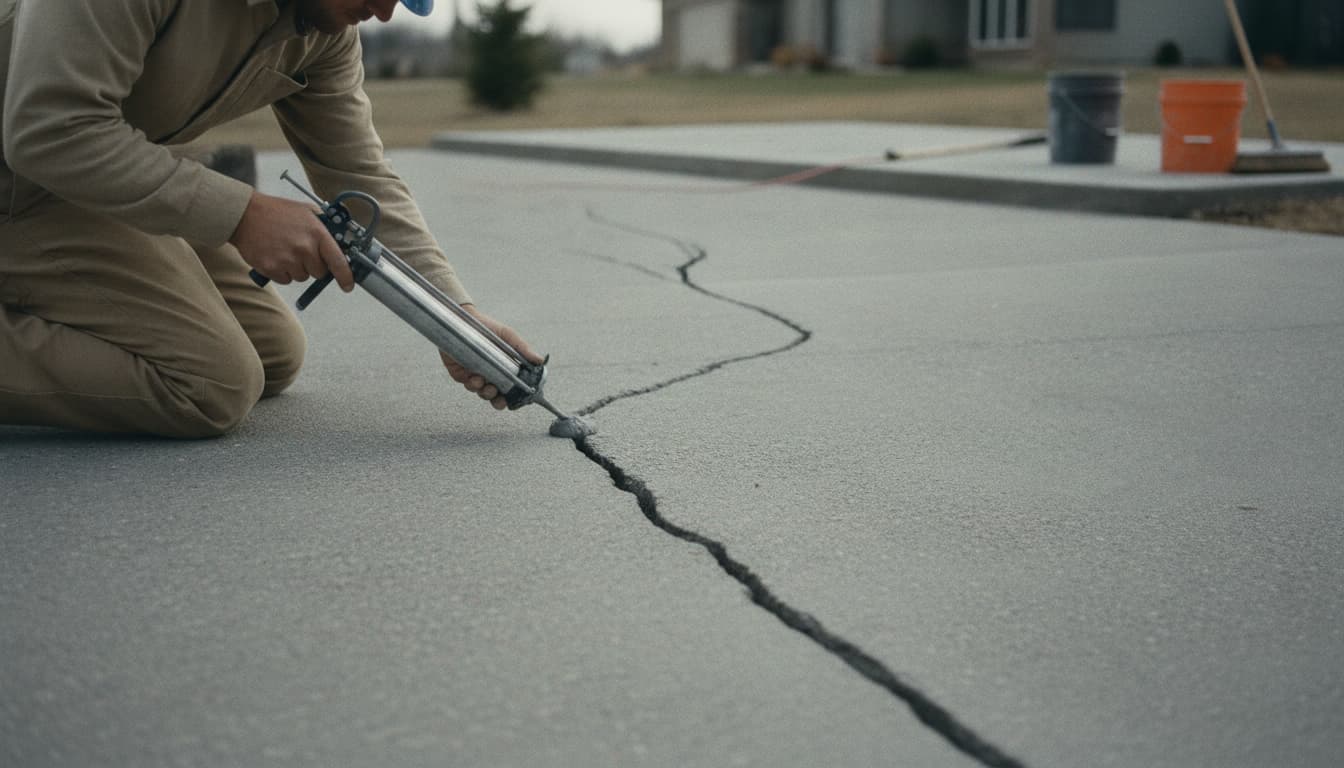 Réparation de fissures dans le béton pour les allées, les patios et plus encore