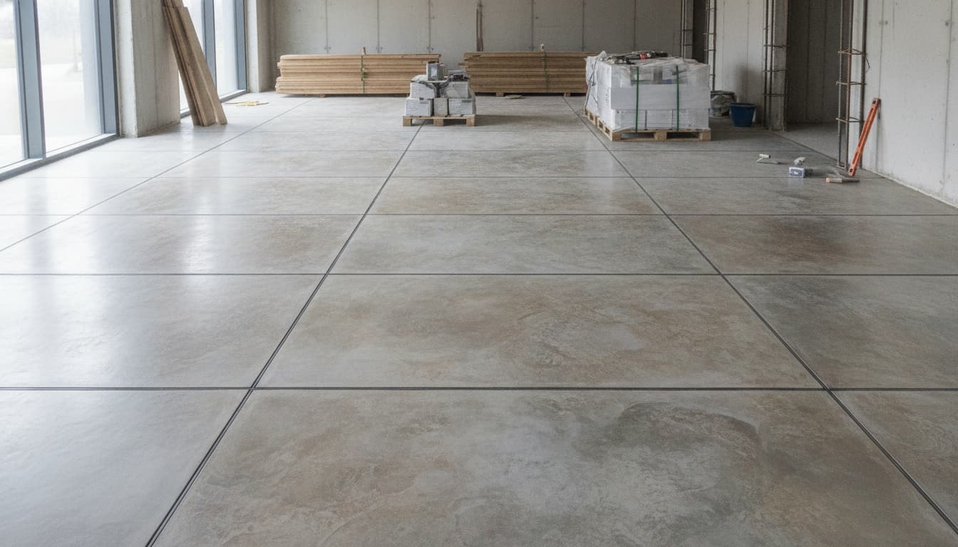 Revêtement de sol en béton décoratifs